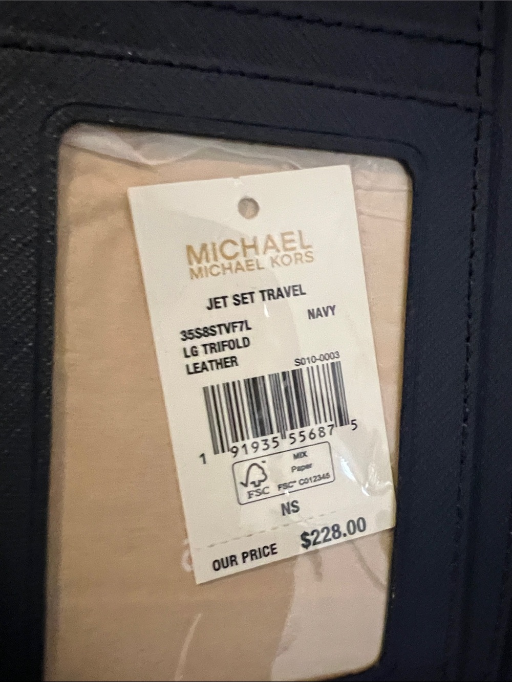Michael Kors MD PKT camera xbody jet set travel ADMIRAL color & wallet - Picture 12 of 13